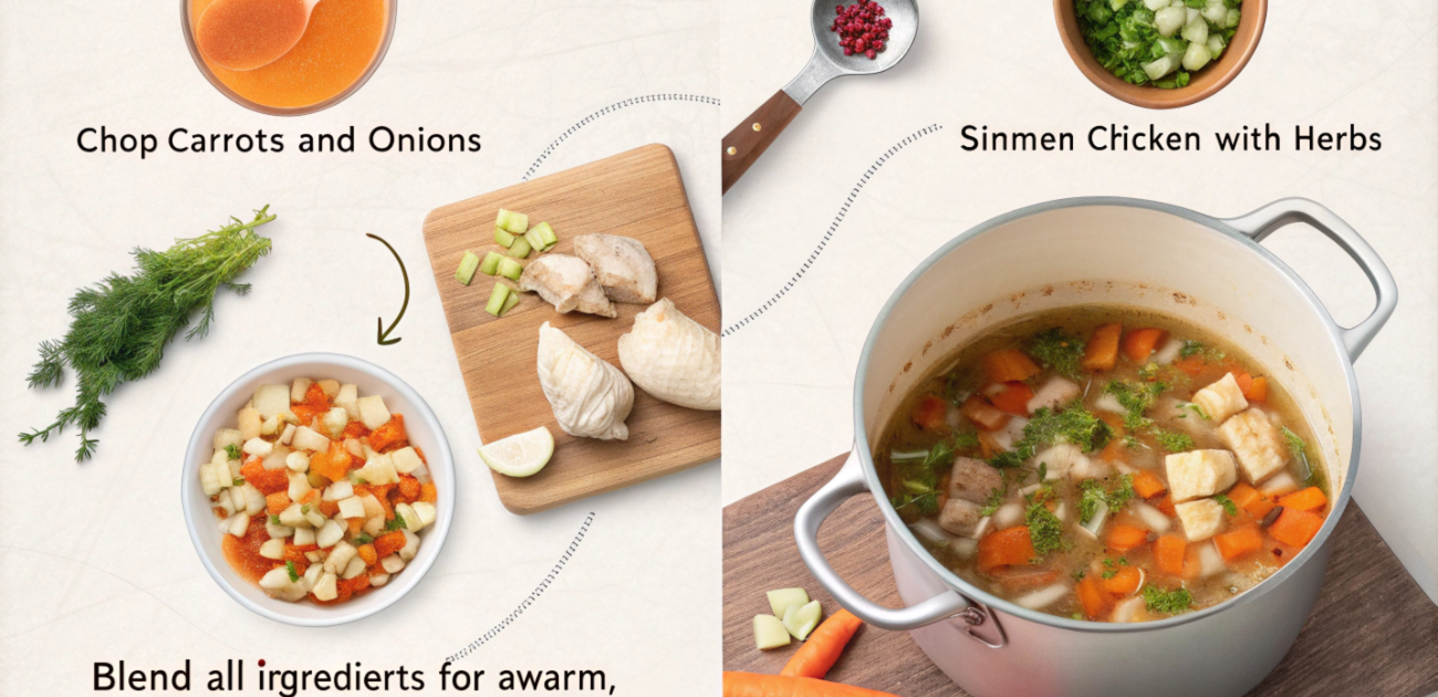How to add raw chicken to soup