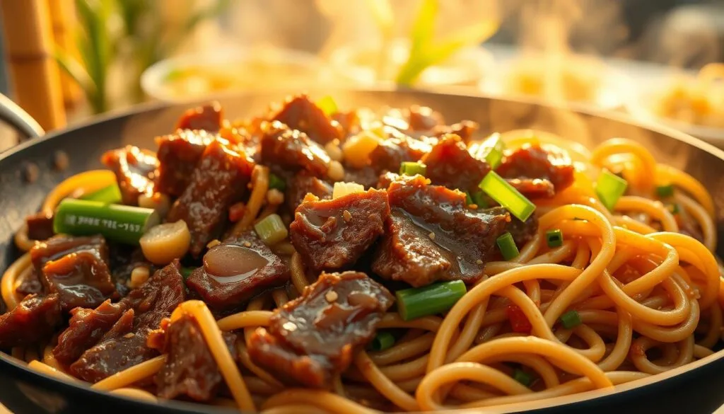 mongolian beef noodles
